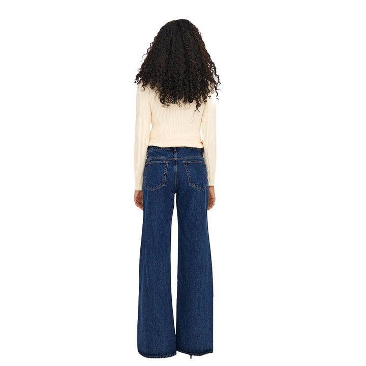 Women's 5-pocket wide leg jeans