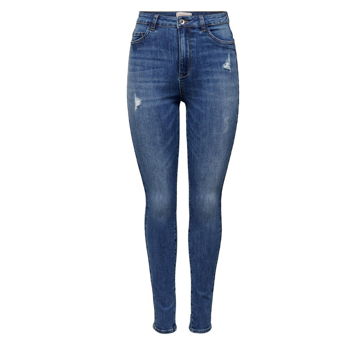 Jeans donna blu medio skinny fit
