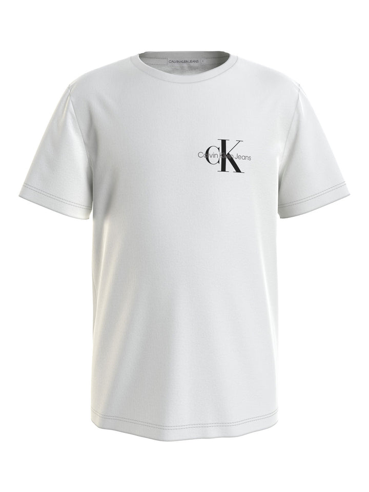 Chest monogram white t-shirt for boys