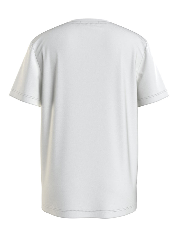Chest monogram white t-shirt for boys