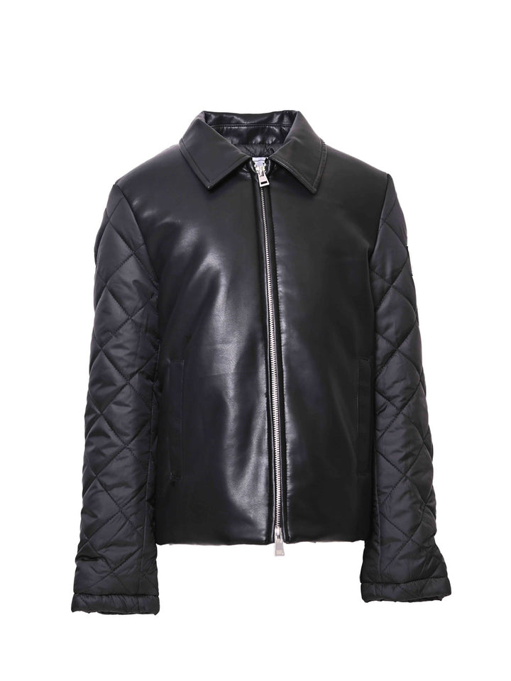 Daniele Alessandrini padded eco-leather jacket for boys