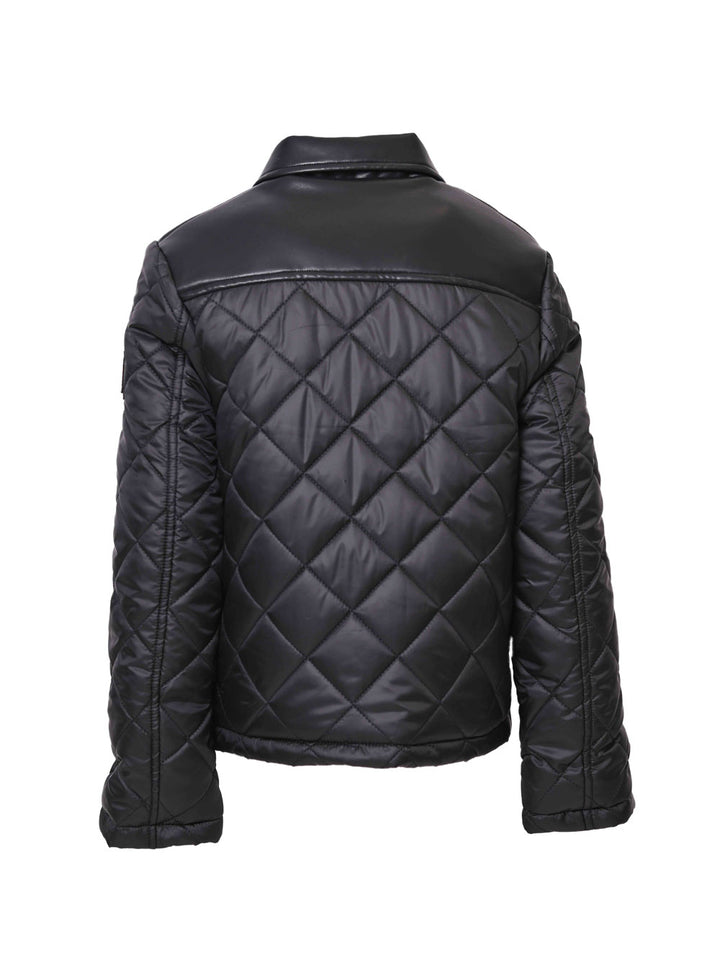 Daniele Alessandrini padded eco-leather jacket for boys