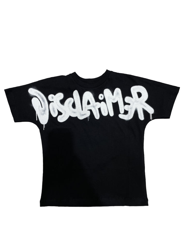 Disclaimer Kids t-shirt bambino logo spray