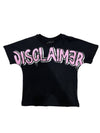 Disclaimer kids t-shirt manica corta ragazza nero