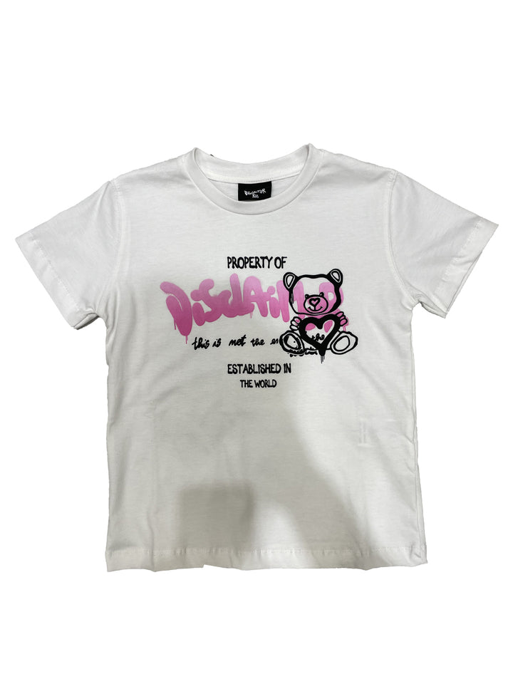 Disclaimer kids t-shirt ragazza logo orsetto