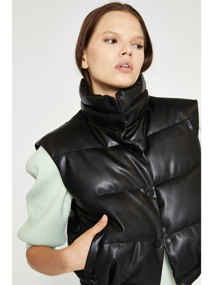 Glamorous gilet da donna trapuntato nero