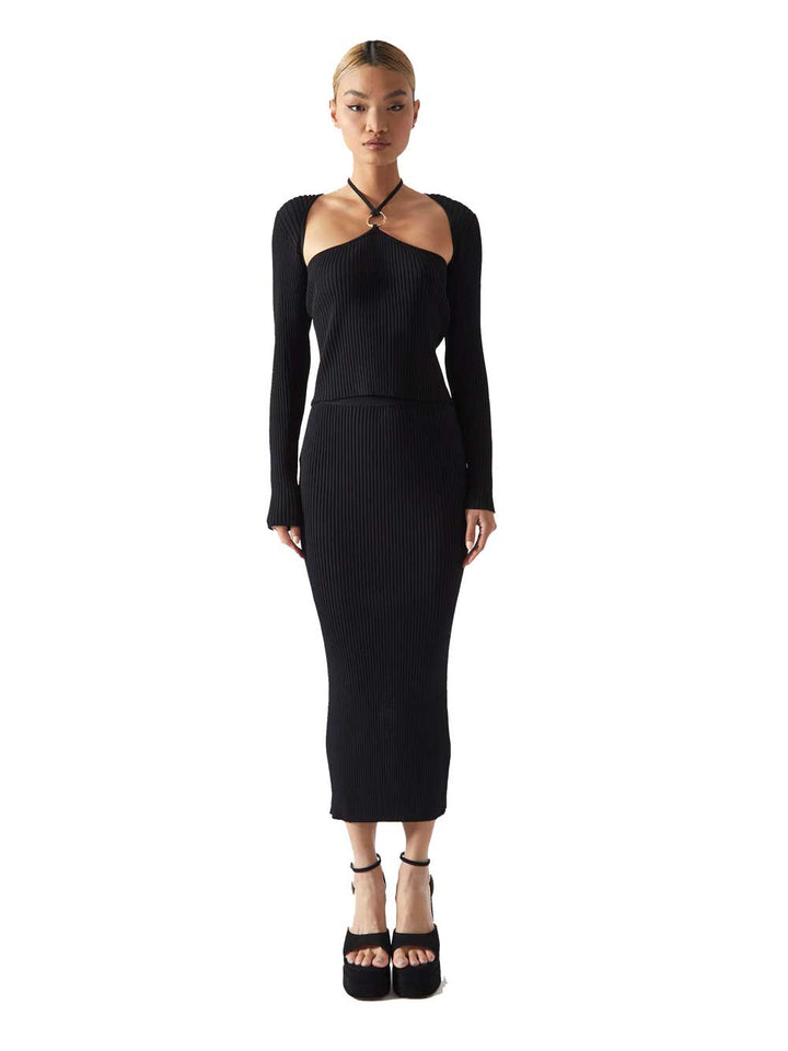 Glamorous maglia scollata da donna a costine