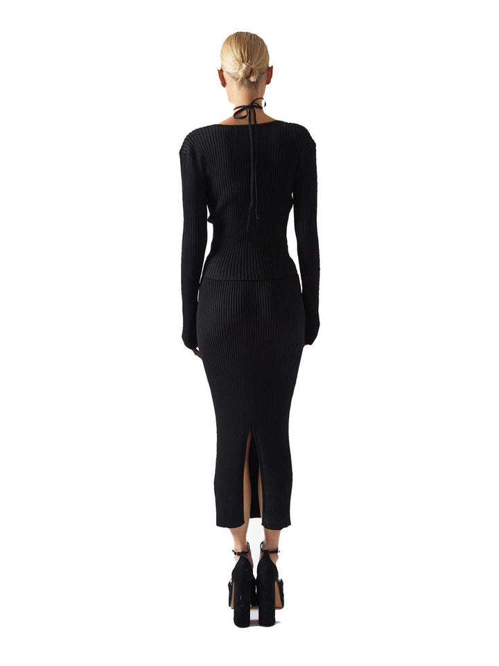 Glamorous maglia scollata da donna a costine