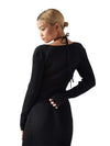 Glamorous maglia scollata da donna a costine