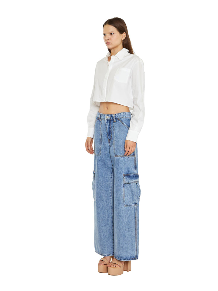 Glamorous jeans tasconi donna gamba larga