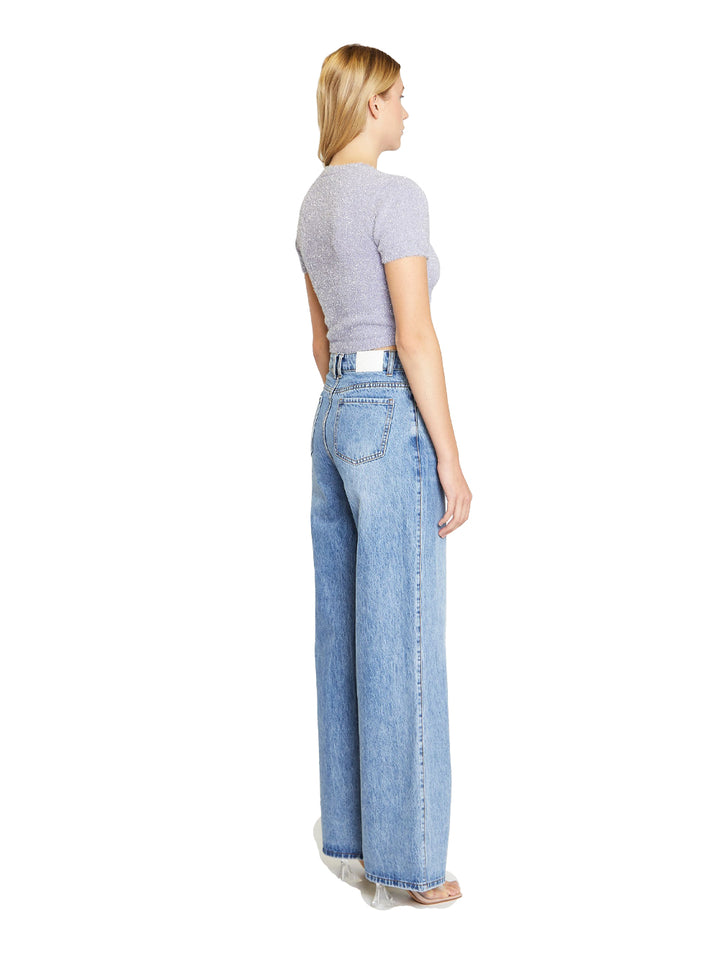Glamorous jeans gamba larga donna