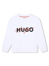 Hugo felpa bambino girocollo bianca