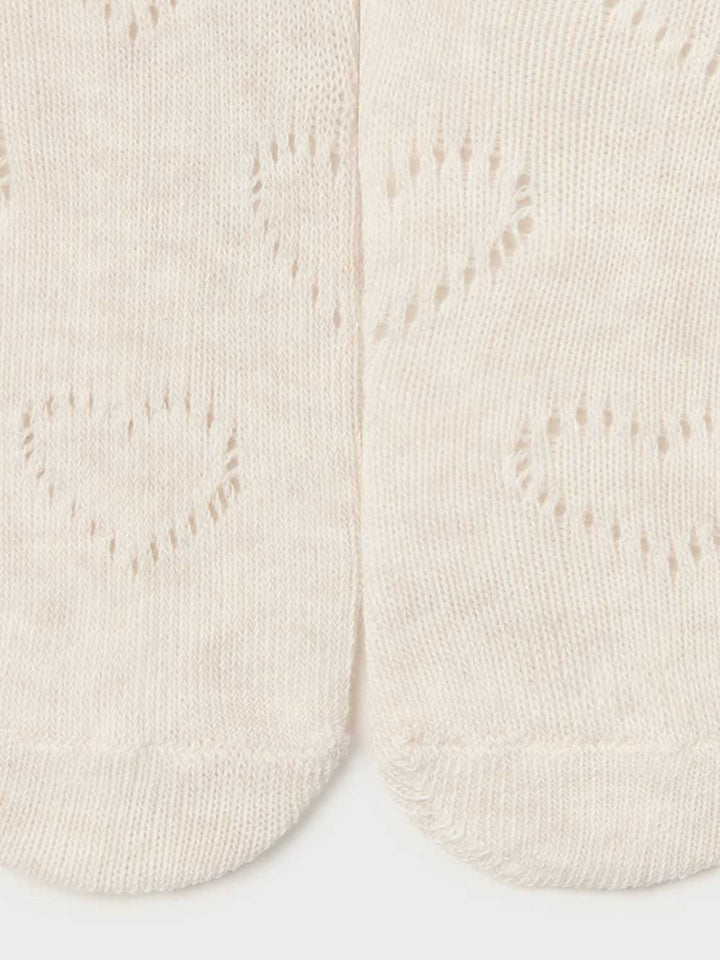 Mayoral baby girl tights ecru embroidery