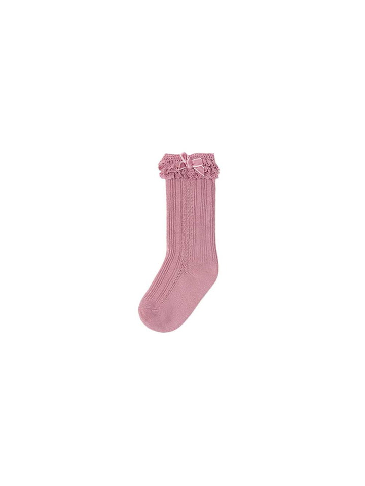 Mayoral calzino da bambina rosa fiocco