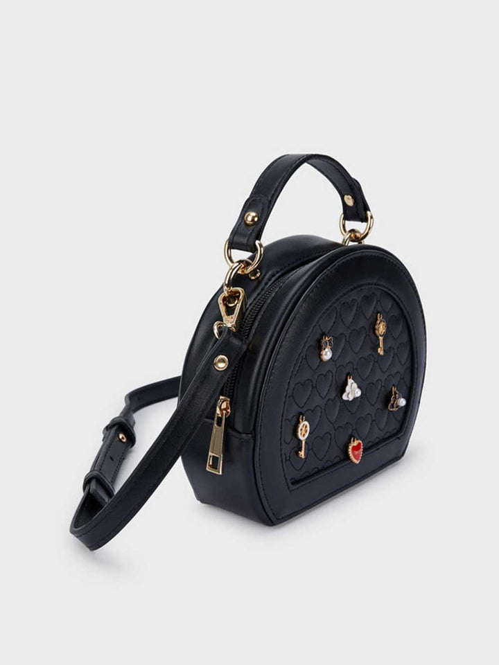 Mayoral black handbag girl pendants