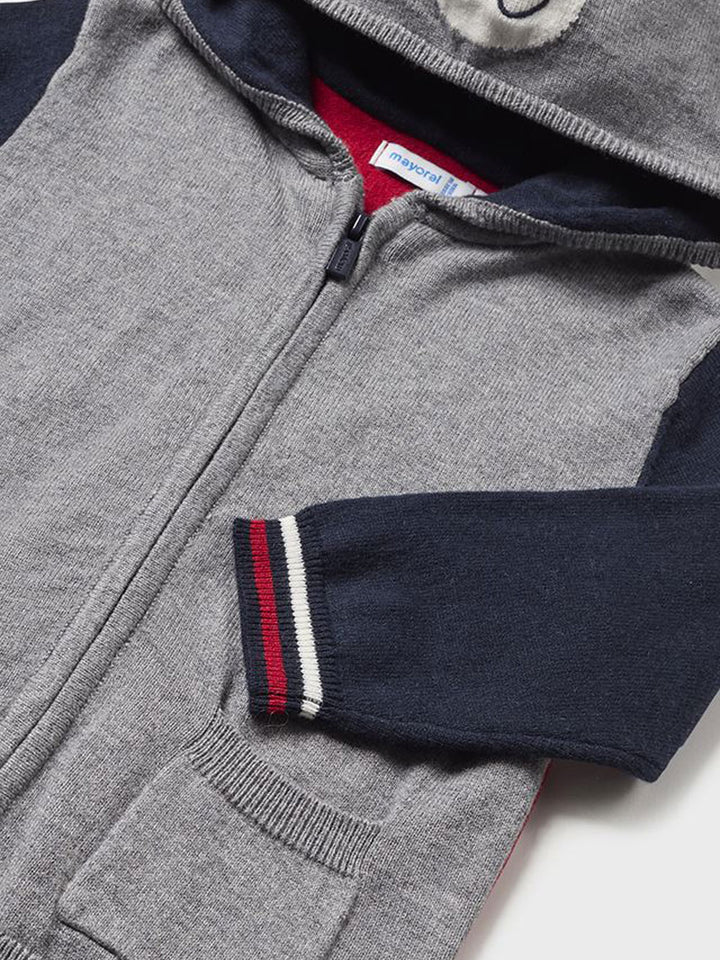 Mayoral felpa bimbo full zip cappuccio motivo