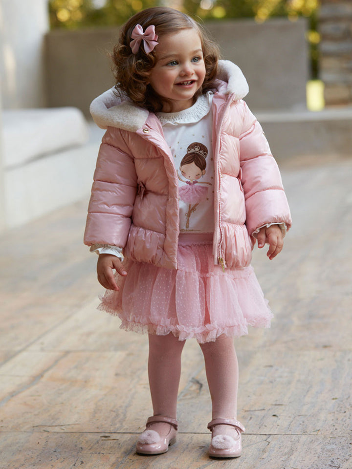 Mayoral gonna in tulle bimba rosa