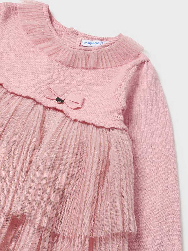 Mayoral vestito bambina tulle rosato