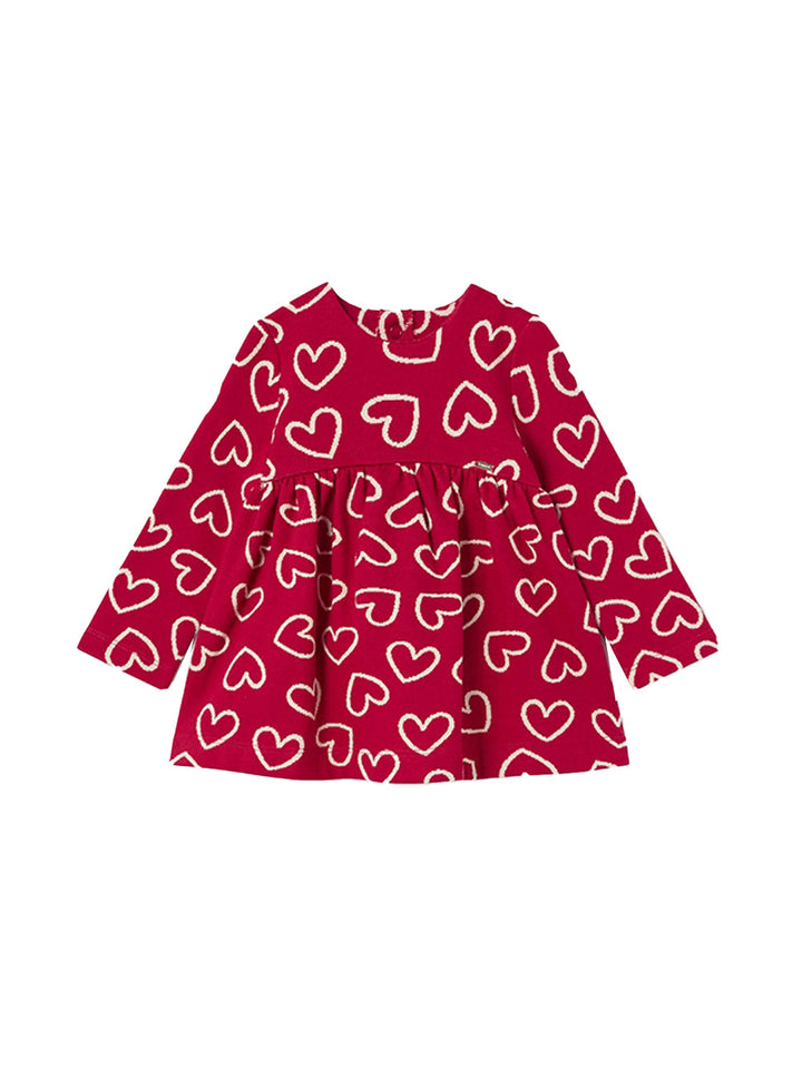 Mayoral red printed dress for girls