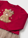 Mayoral vestitino bimba combinato rosso