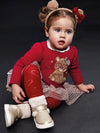 Mayoral vestitino bimba combinato rosso