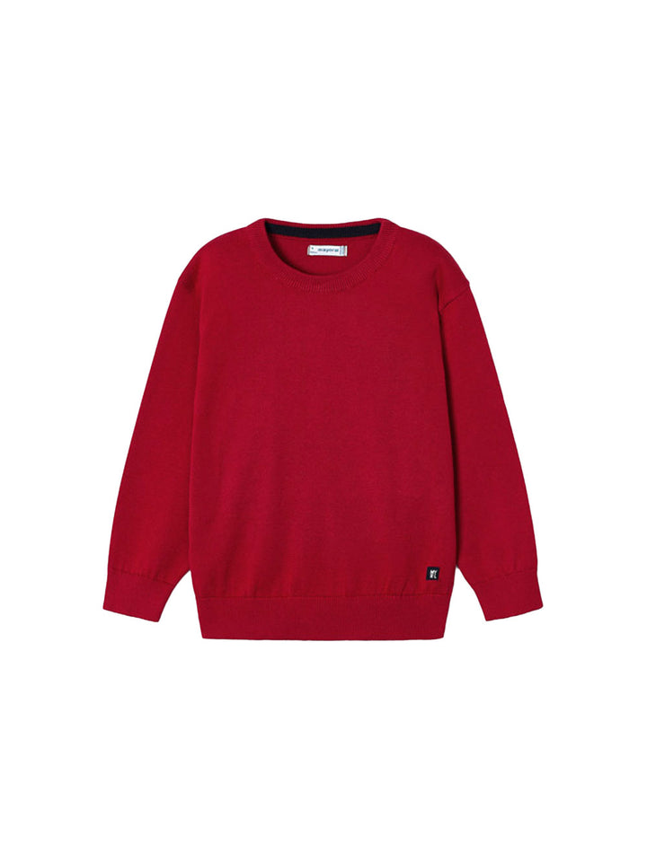 Mayoral red crew neck sweater for kids