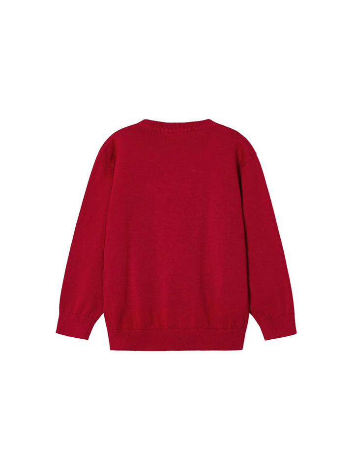 Mayoral red crew neck sweater for kids