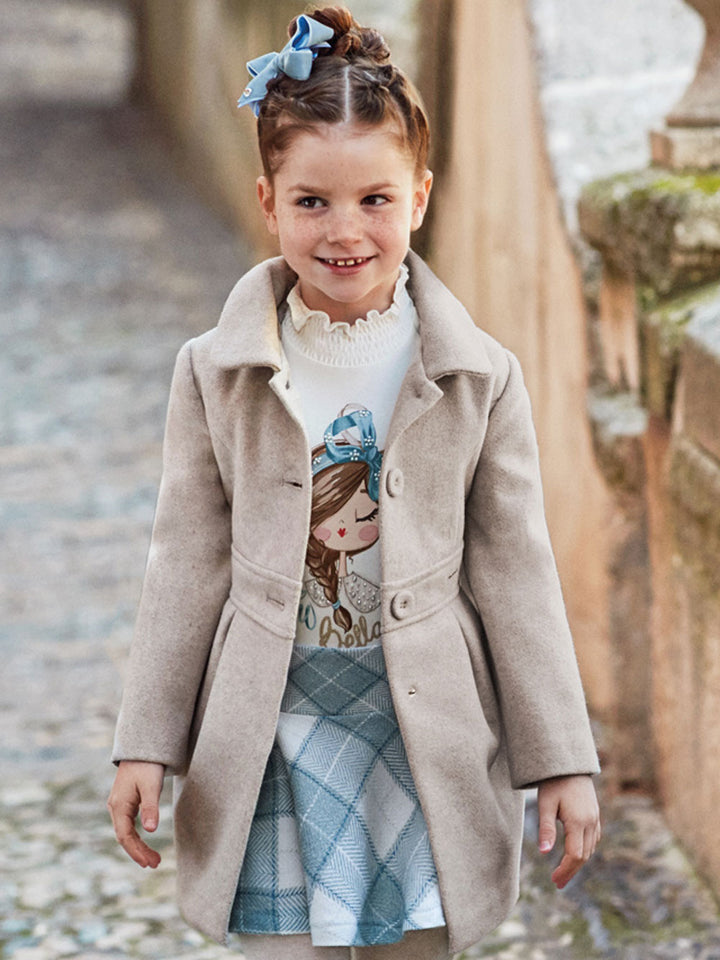 Mayoral elegant beige girl coat