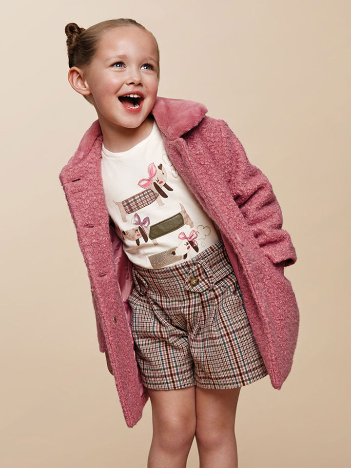 Mayoral coat girl rich fur collar