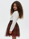 Mayoral gonna in tulle scozzese
