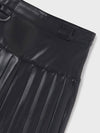 Mayoral skirt girl black eco leather