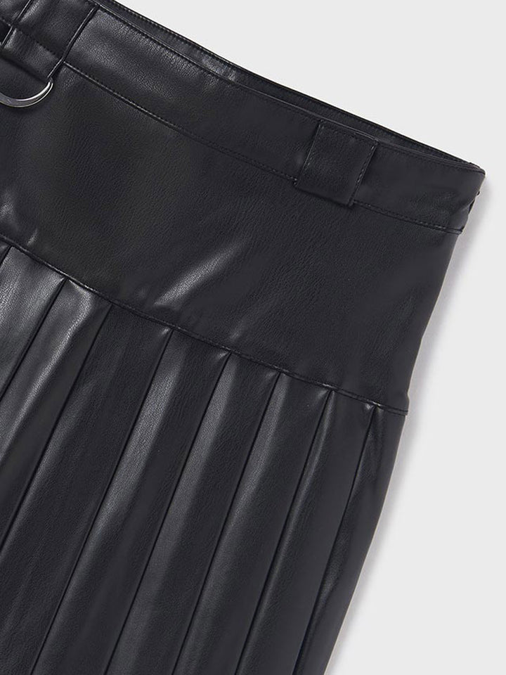 Mayoral skirt girl black eco leather