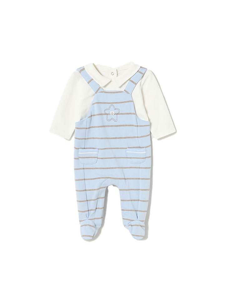 Mayoral newborn pagliaccetto salopette imbottito righe