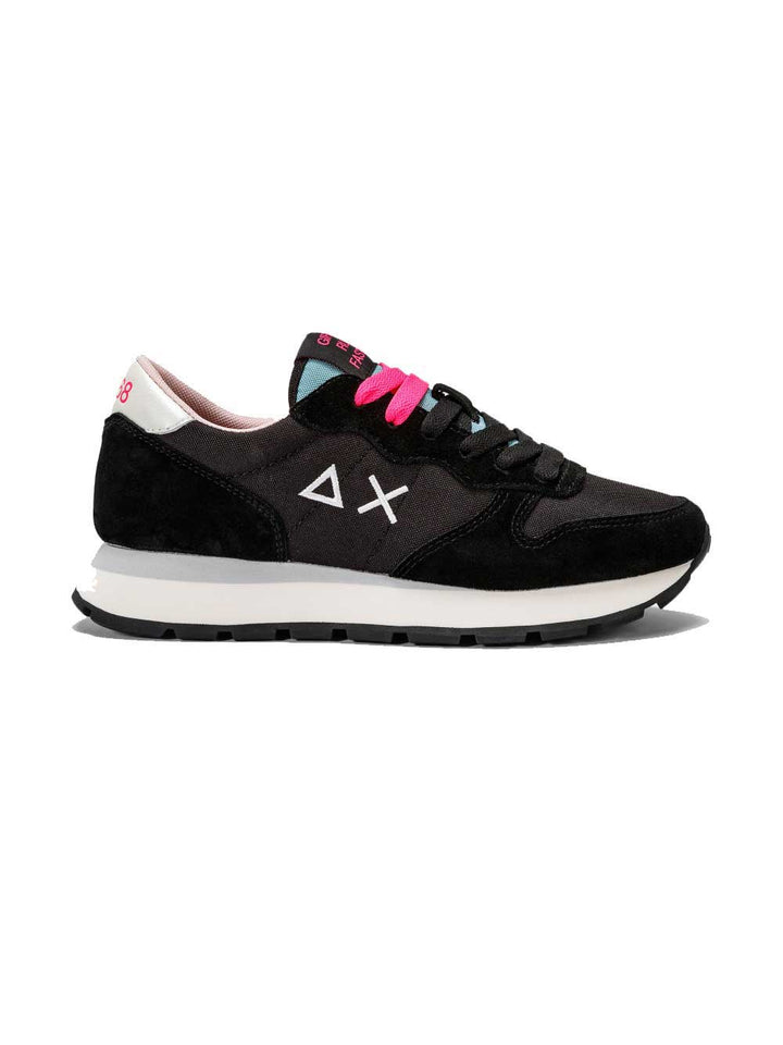 Sun68 Ally Solid black nylon women's sneakers