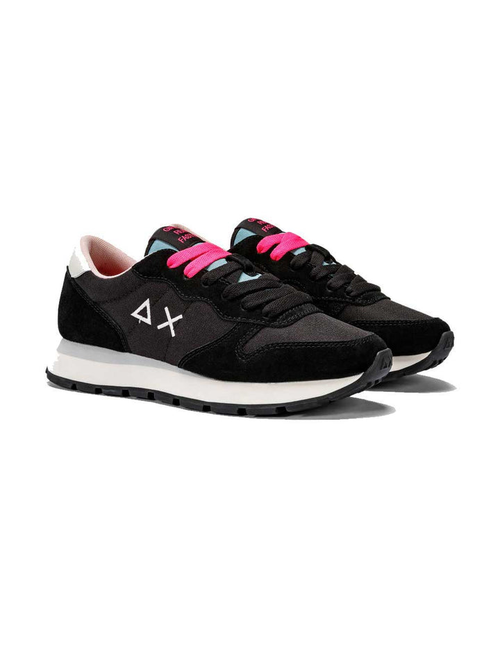 Sun68 Ally Solid black nylon women's sneakers