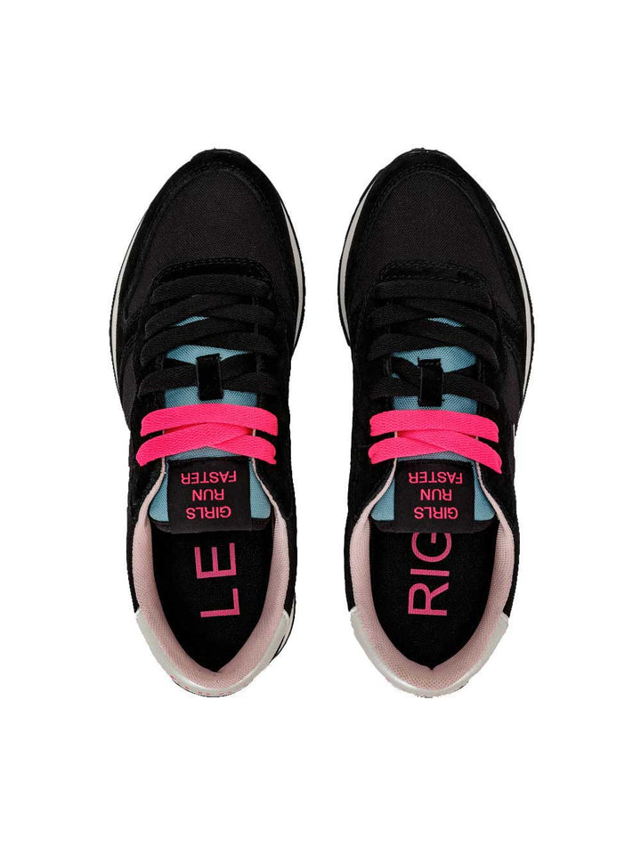 Sun68 Ally Solid black nylon women's sneakers