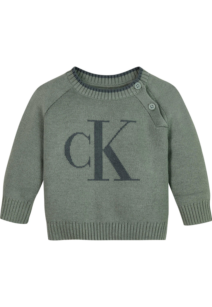 Felpa CALVIN KLEIN JEANS da BAMBINI - Meteor Green