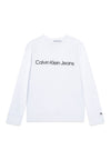 Felpa CALVIN KLEIN JEANS da BAMBINI - Bright White