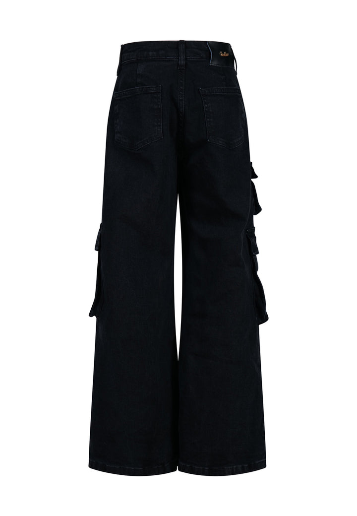 FUN FUN Pants for GIRLS - Black Denim