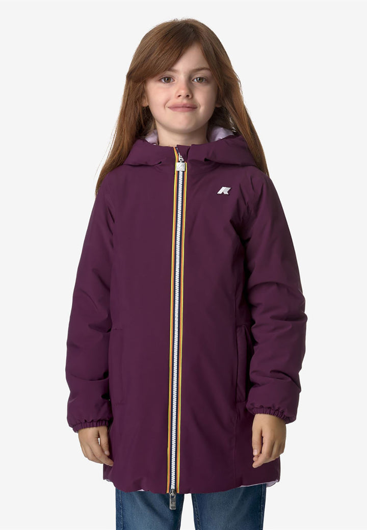 Giubbotto K-WAY da BAMBINA - Violet Dk Purple
