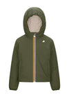 K-WAY Jacket for CHILDREN - Green Cypress - Beige