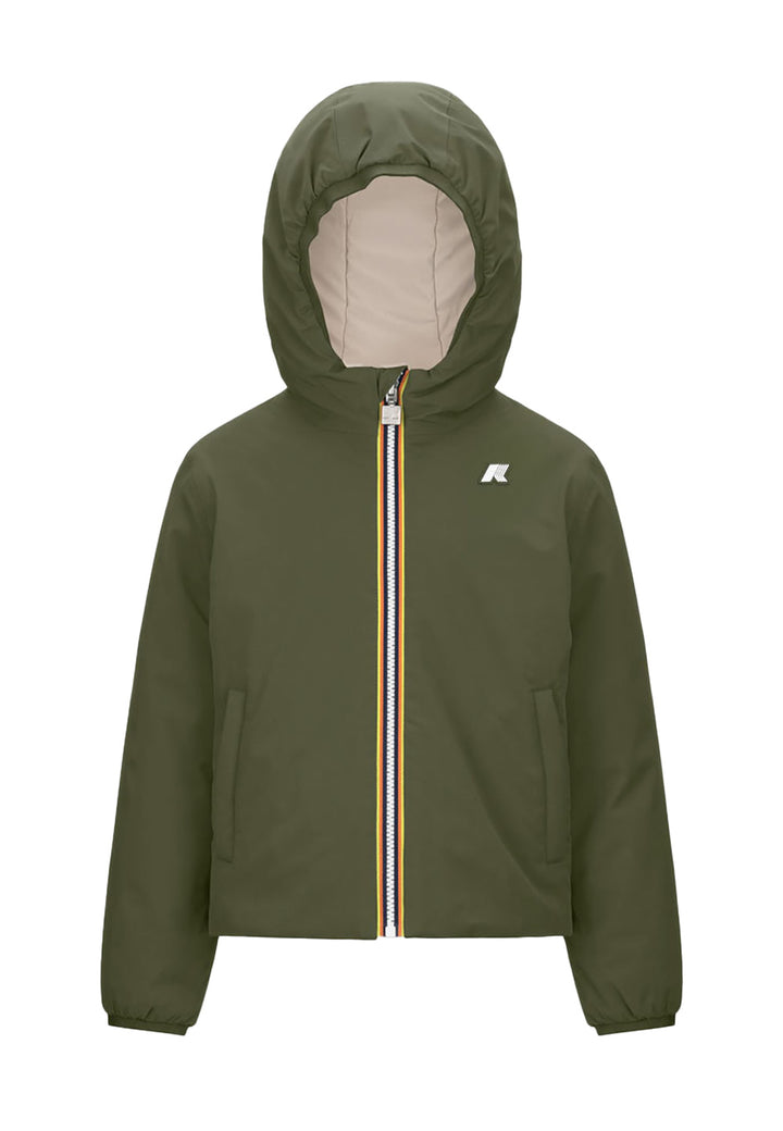 K-WAY Jacket for CHILDREN - Green Cypress - Beige