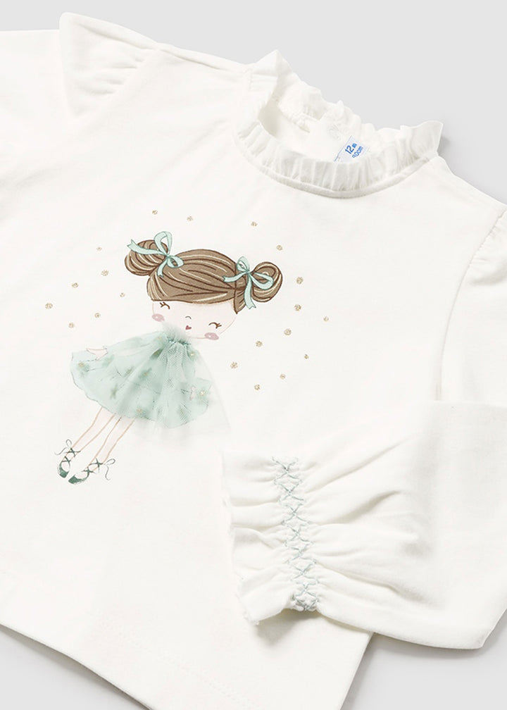 T-shirt MAYORAL da BAMBINA - Ecrù-giada