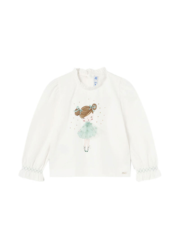 T-shirt MAYORAL da BAMBINA - Ecrù-giada
