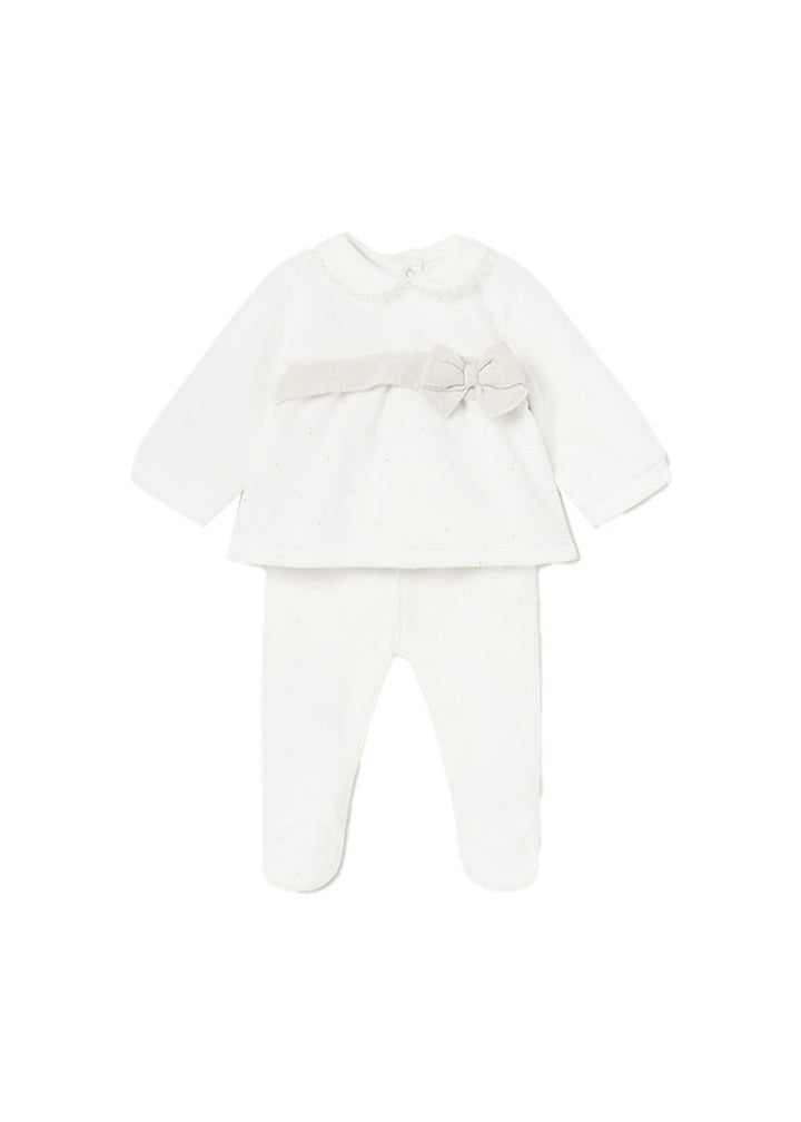 MAYORAL NEWBORN Baby Girl Set - Ecru