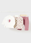 MAYORAL NEWBORN Baby Girl Set - Mid rose v