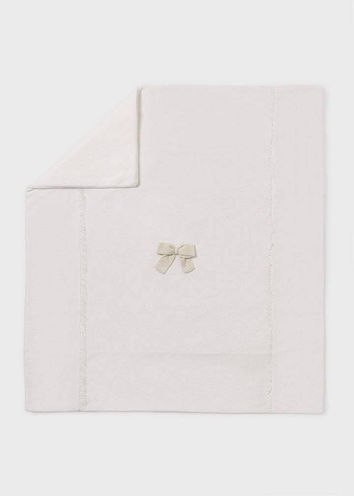 MAYORAL NEWBORN Blanket for NEWBORNS - Ecru