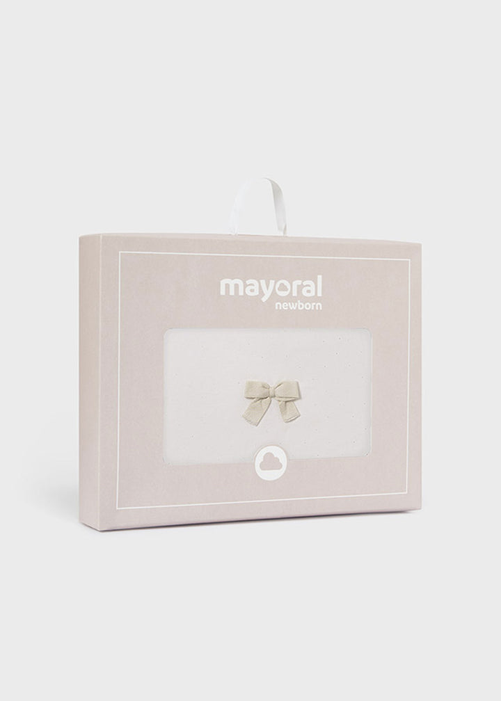 MAYORAL NEWBORN Blanket for NEWBORNS - Ecru