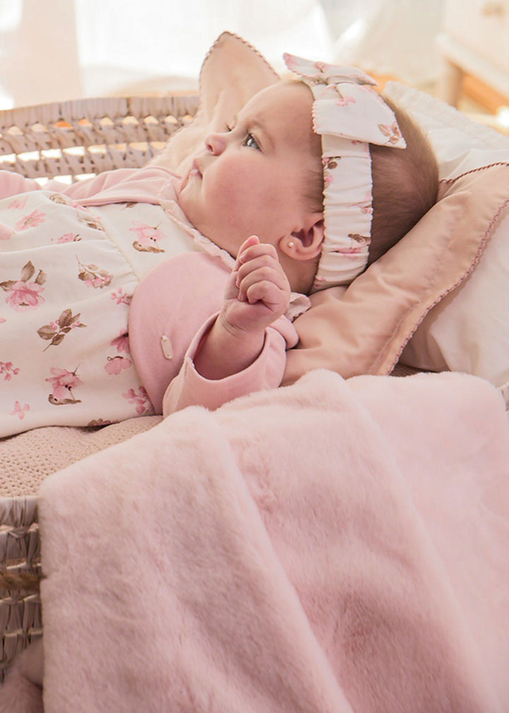 MAYORAL NEWBORN Blanket for NEWBORNS - Pink Rubor