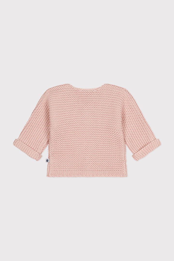 PETIT BATEAU cardigan for NEWBORN GIRLS - SALINE